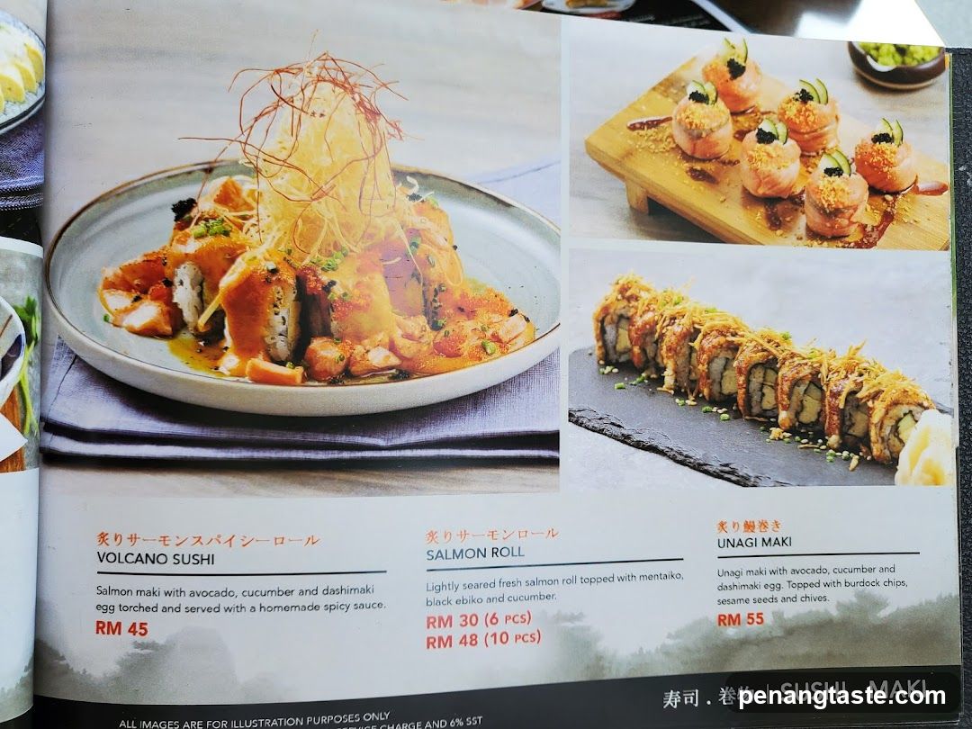 Sushi Maki Menu