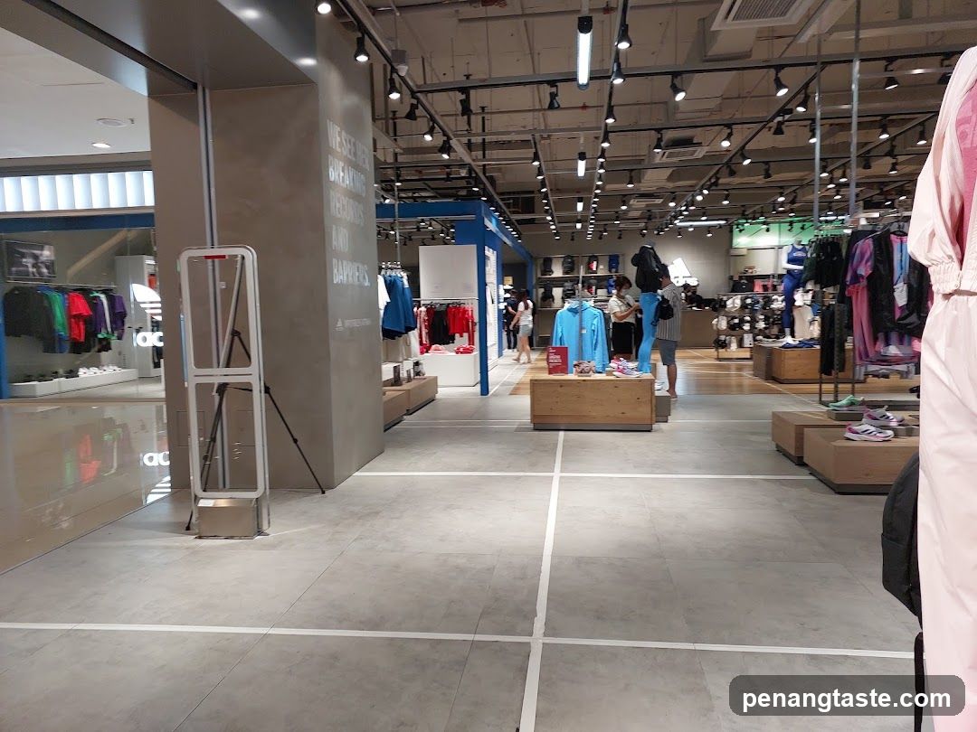 Interior of a sports apparel store