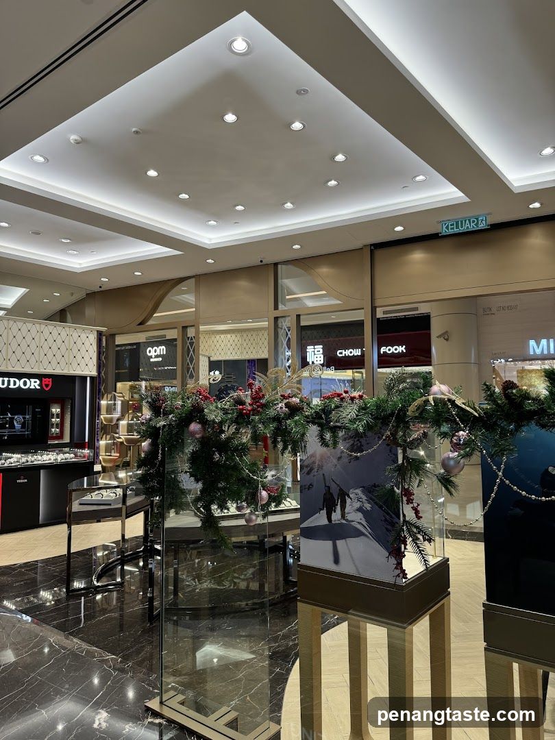 Christmas Decorations in a Luxury Retail Store