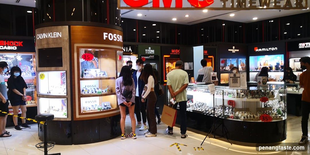Interior of watch and jewelry store