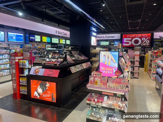 Interior of a cosmetics and skincare store