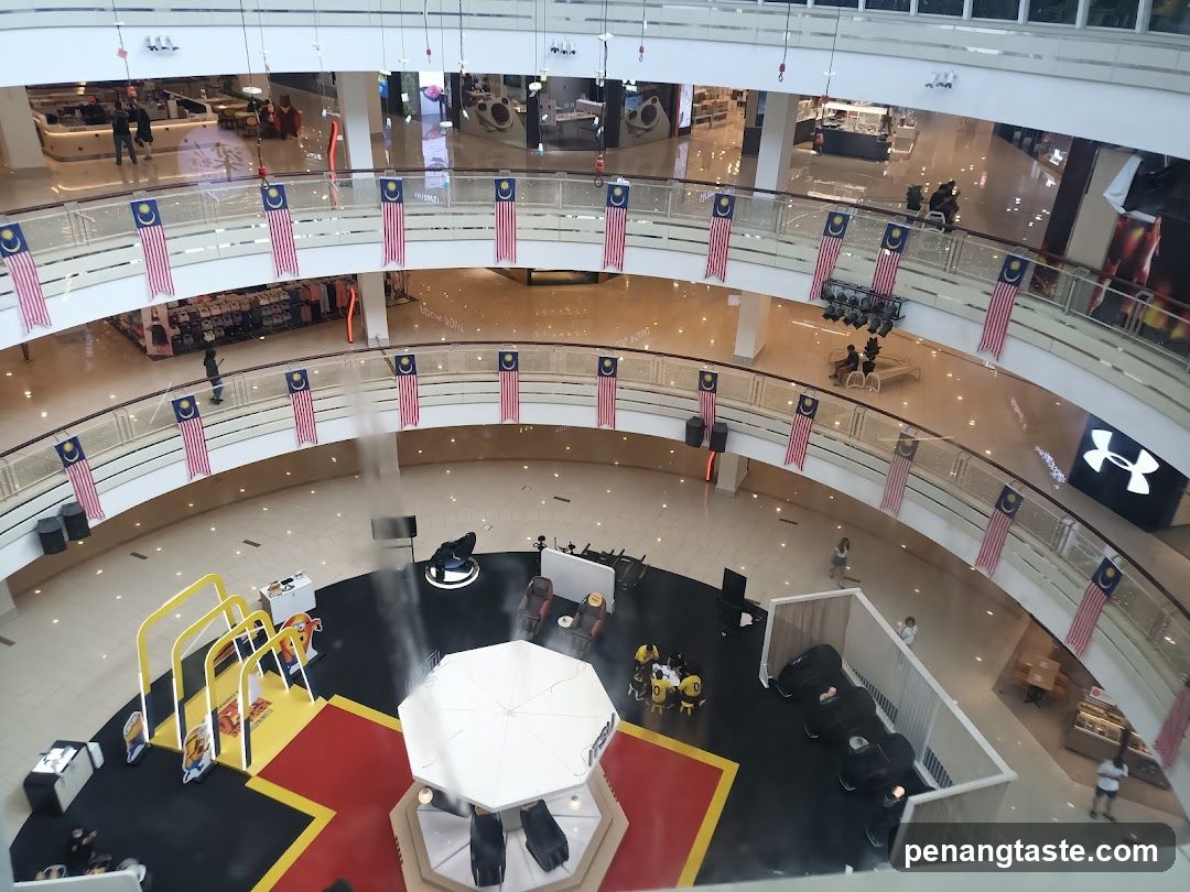 Multi-level shopping mall interior