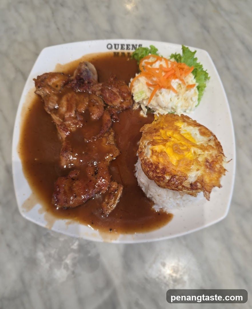 Food Plate at Queen's Halal Restaurant