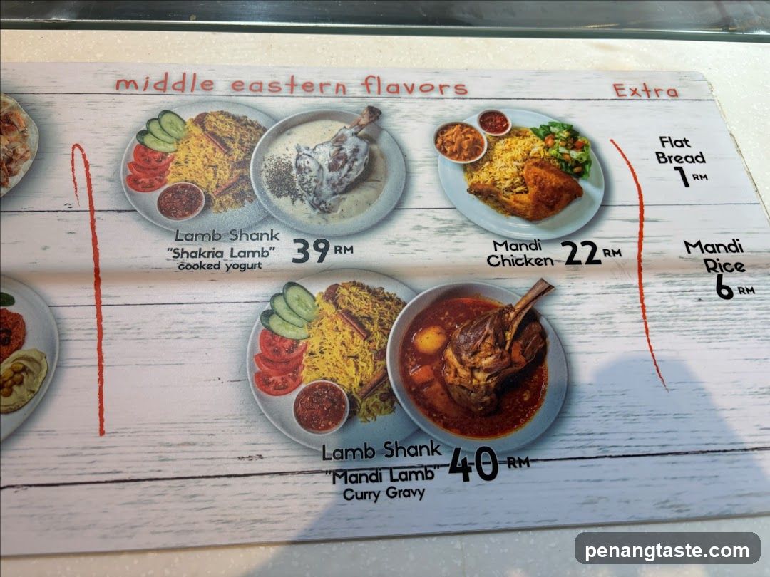 Middle Eastern Flavors Menu
