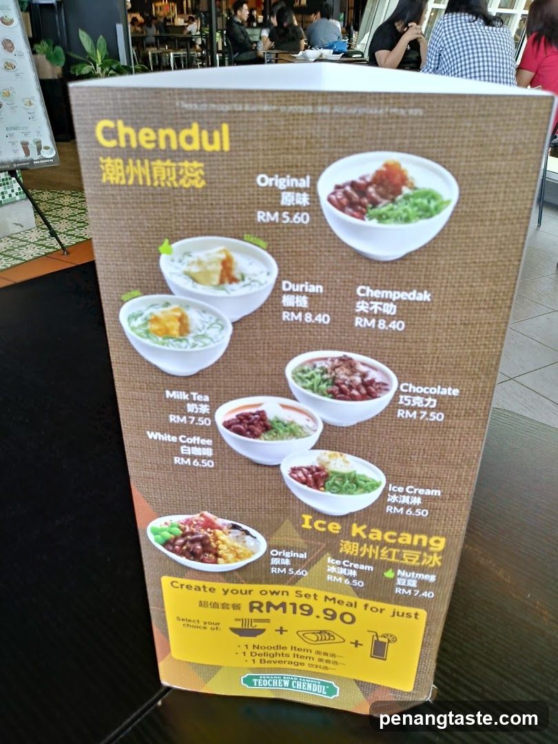 Teochew Chandul Menu