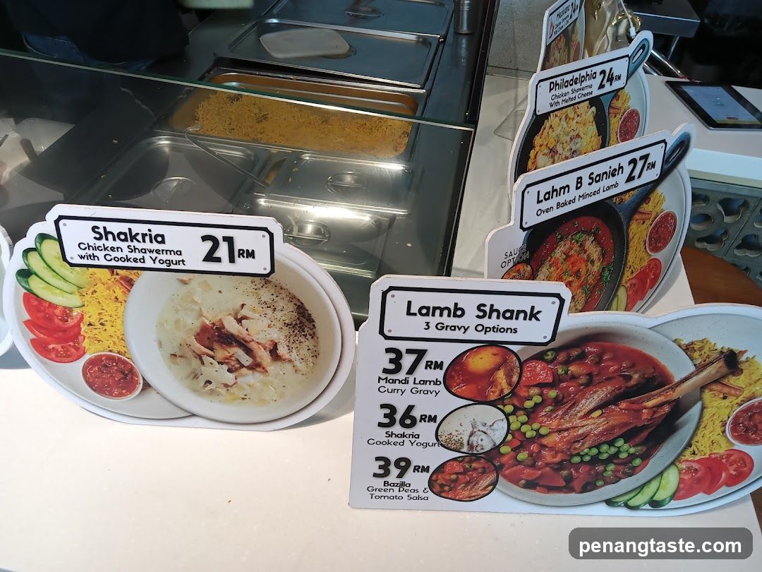 Food Display with Menu Boards