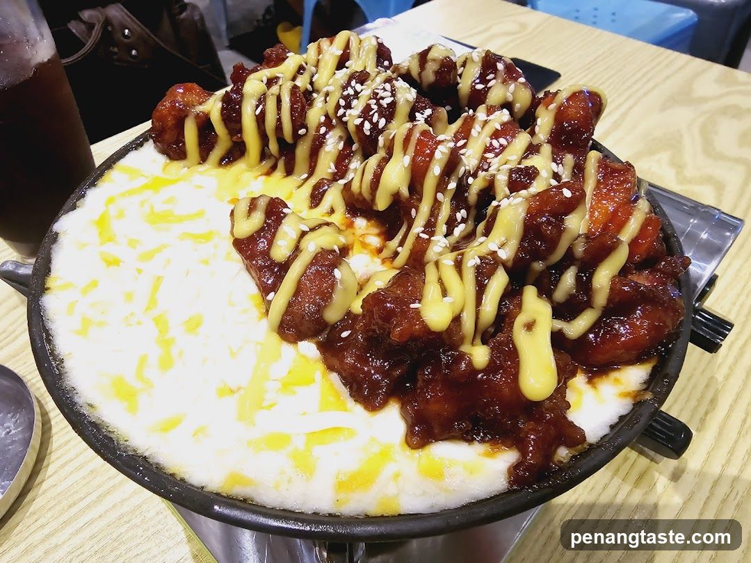 Food dish in restaurant interior
