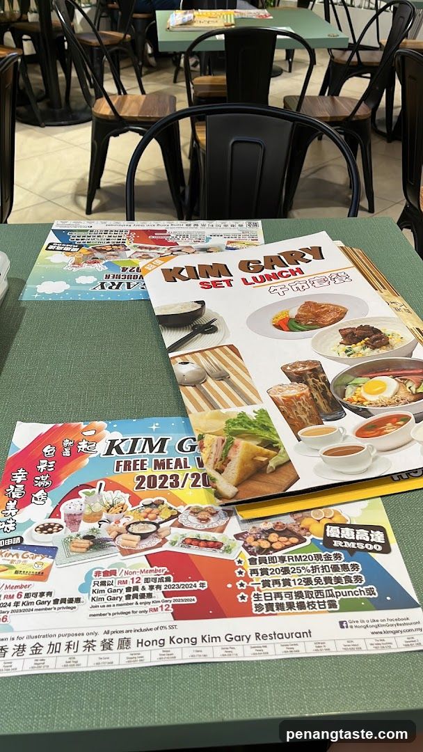 Kim Gary Restaurant Flyers and Menu Display