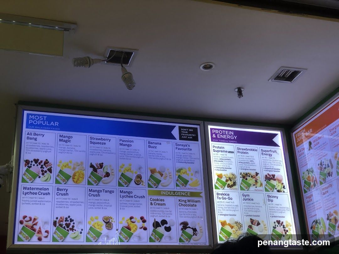 Yogurt Shop Menu Display