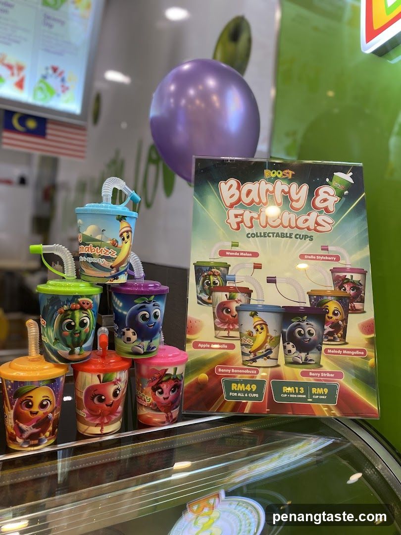 Boost Barry & Friends Collectable Cups Display