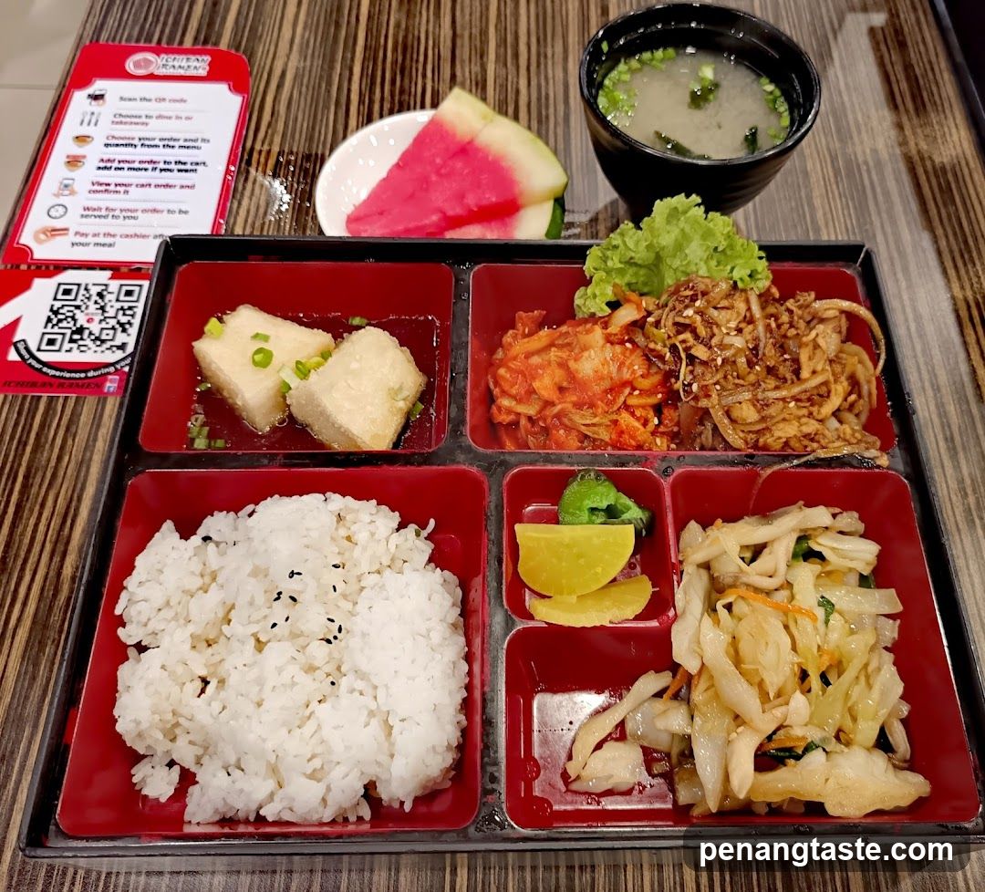 Meal served at Ichiban Ramen