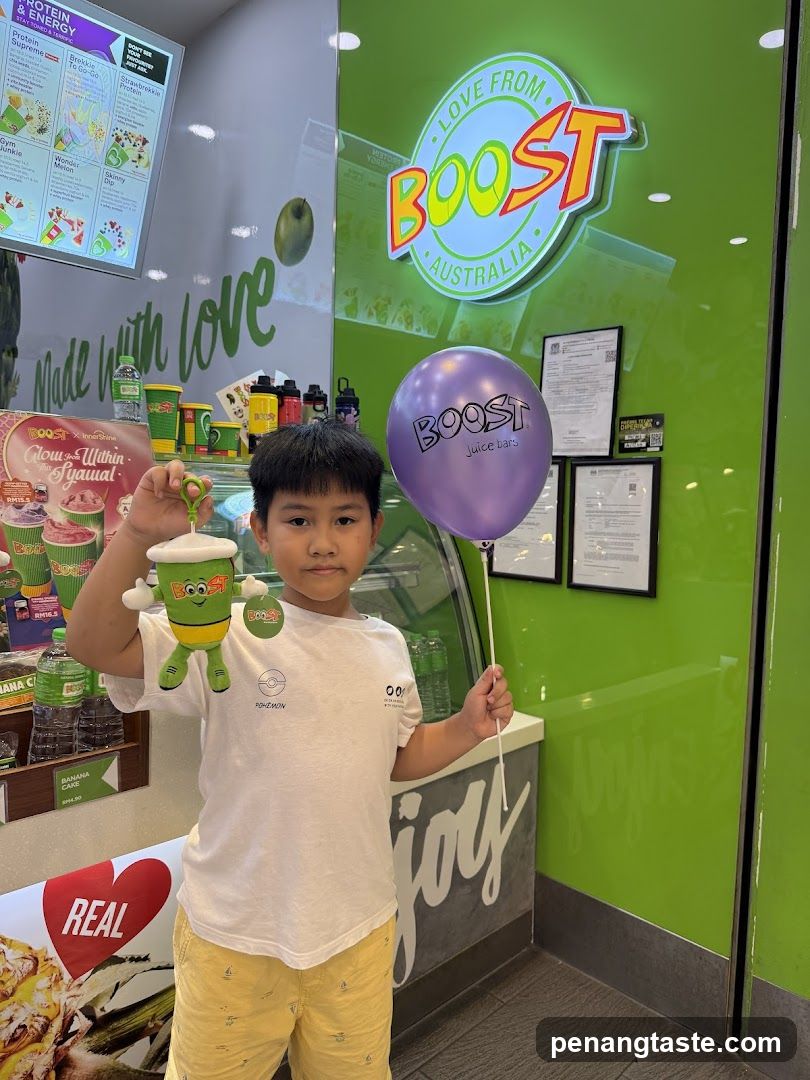 Child at Boost Juice Bar
