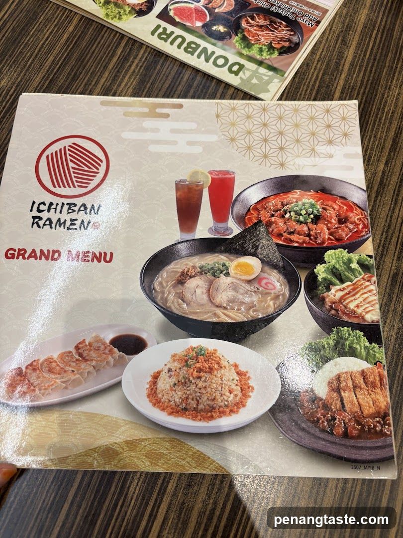 Ichiban Ramen Grand Menu
