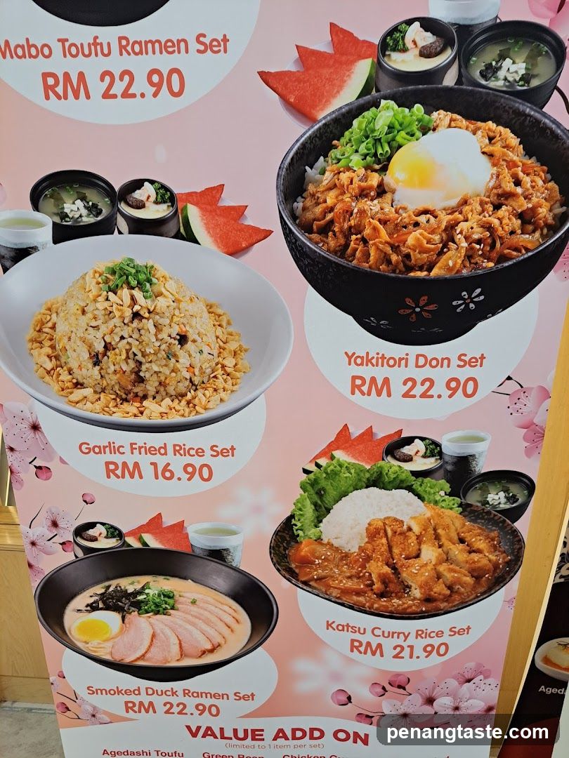 Japanese Meal Sets Menu Board
