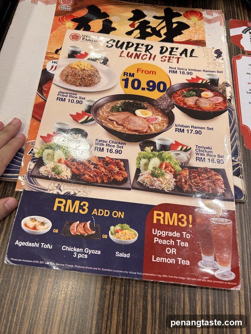 Ichiban Ramen Super Deal Lunch Set Menu
