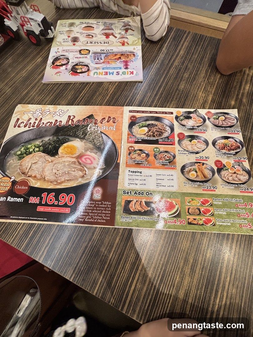 Ichiban Ramen Original Menu