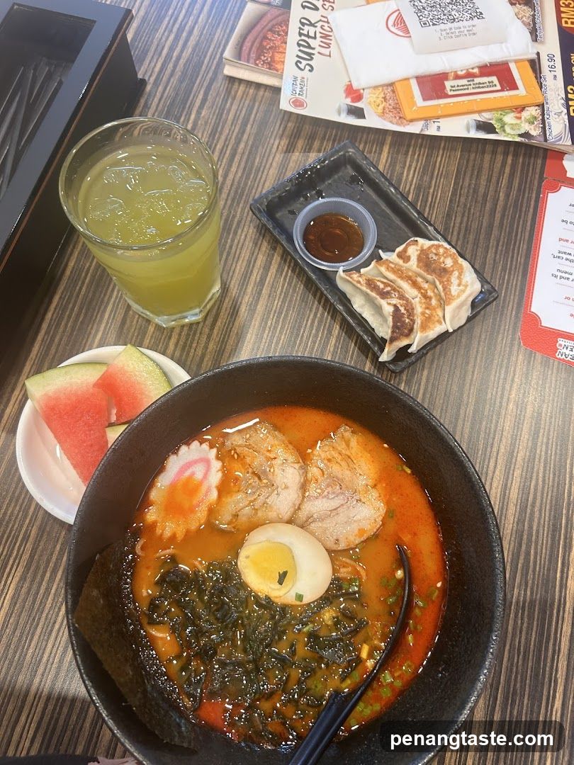 Tabletop meal at restaurant