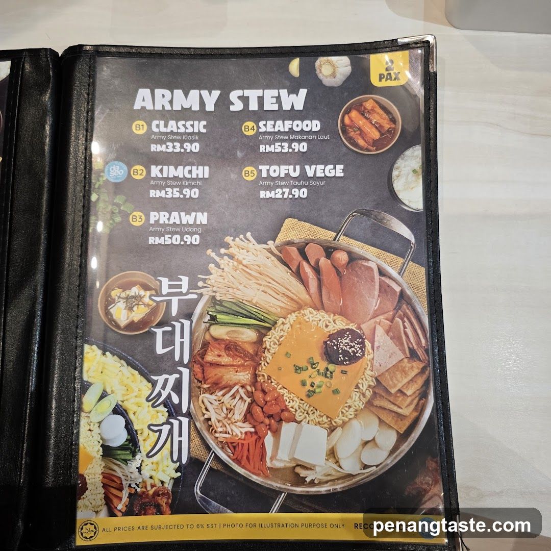 Army Stew Menu Page