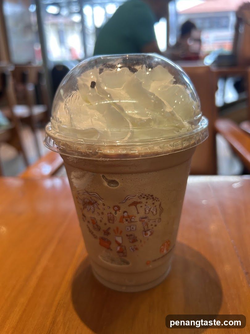 Coffee drink in café