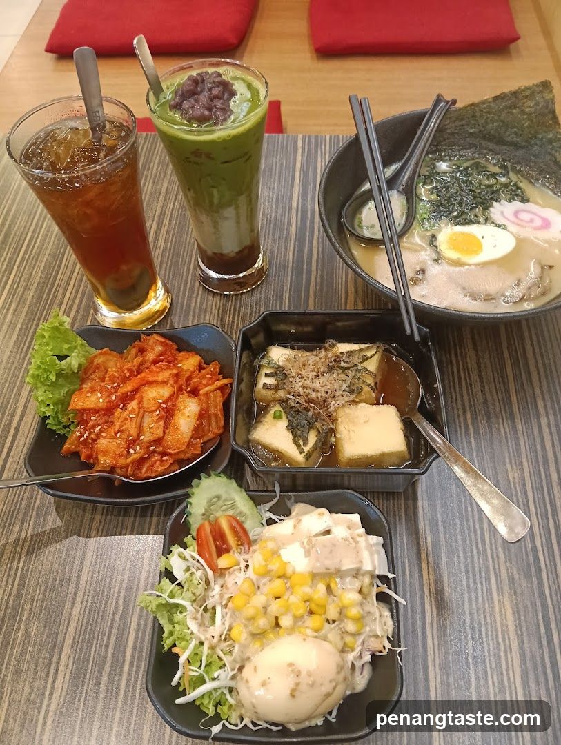Table Setting with Food and Drinks