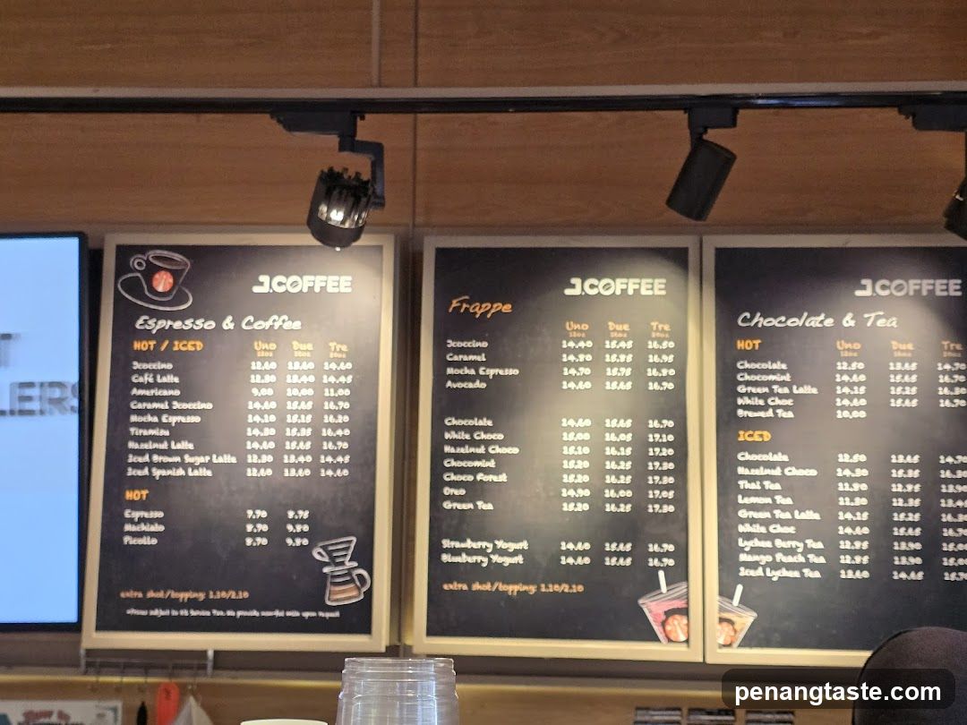 JCOFFEE Menu Boards