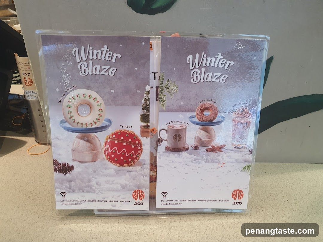 Winter Blaze Seasonal Menu Display