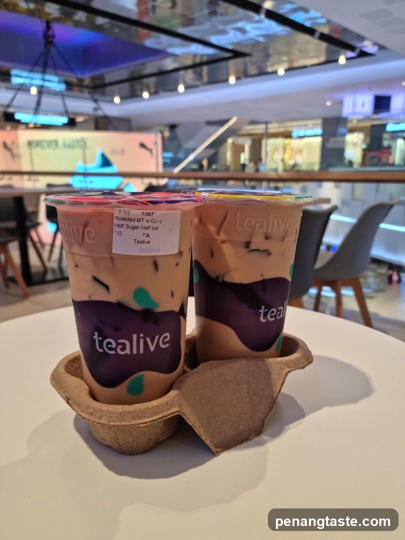 Tealive beverages in mall interior