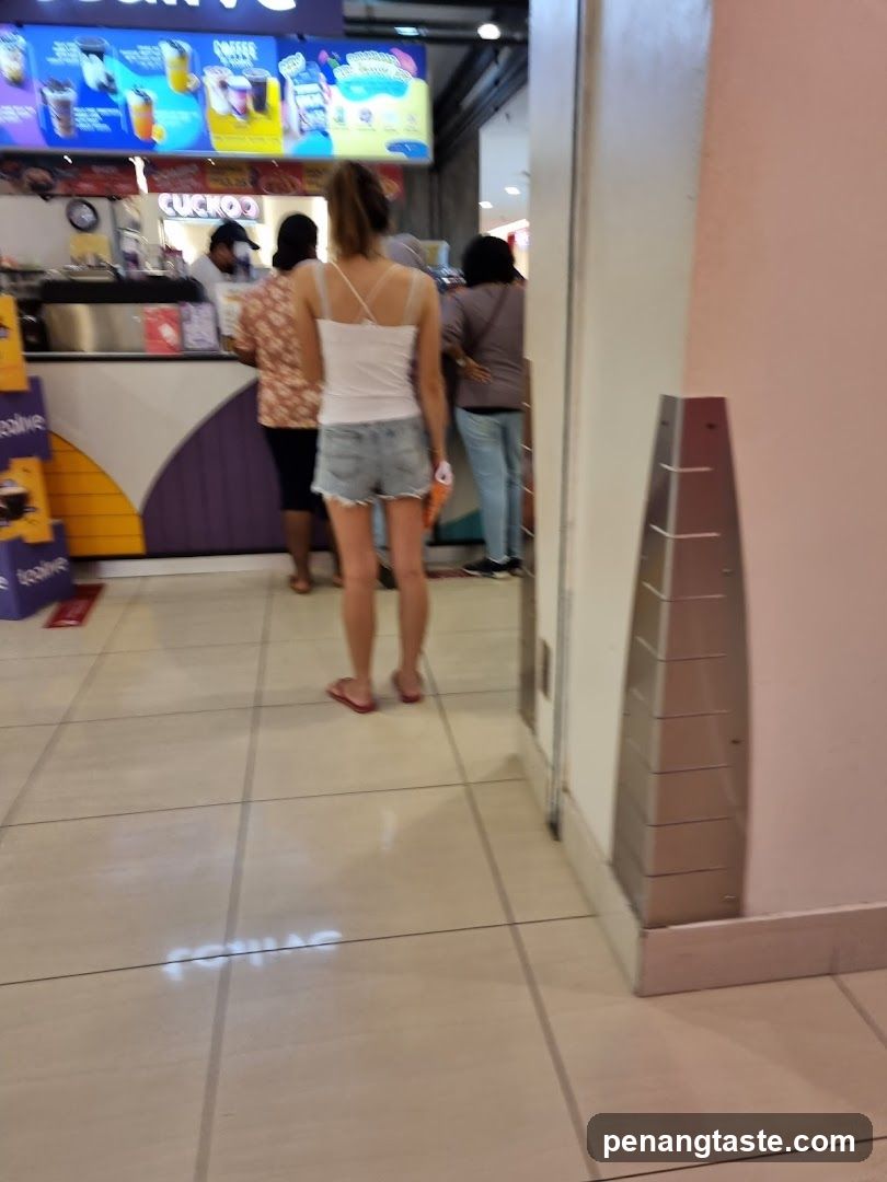 Interior of a food stall area