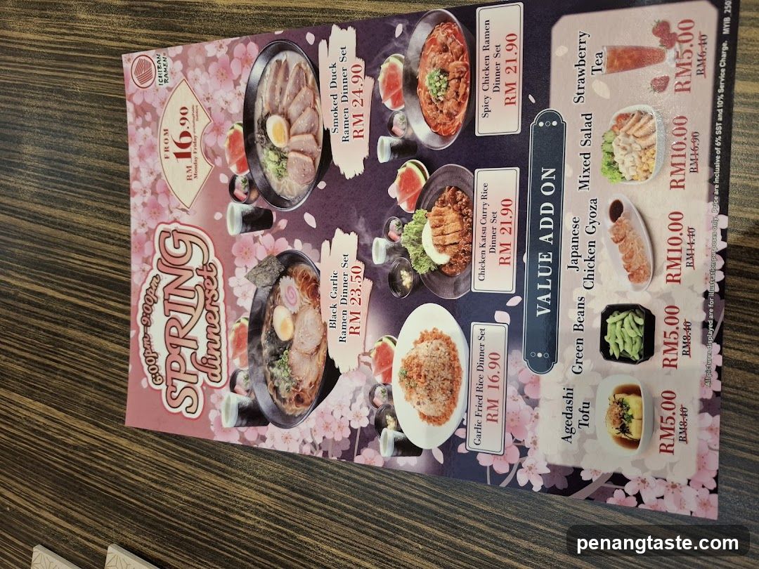 Spring Dinner Set Menu