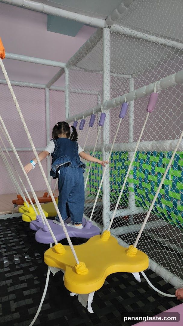 Child playing in indoor playground