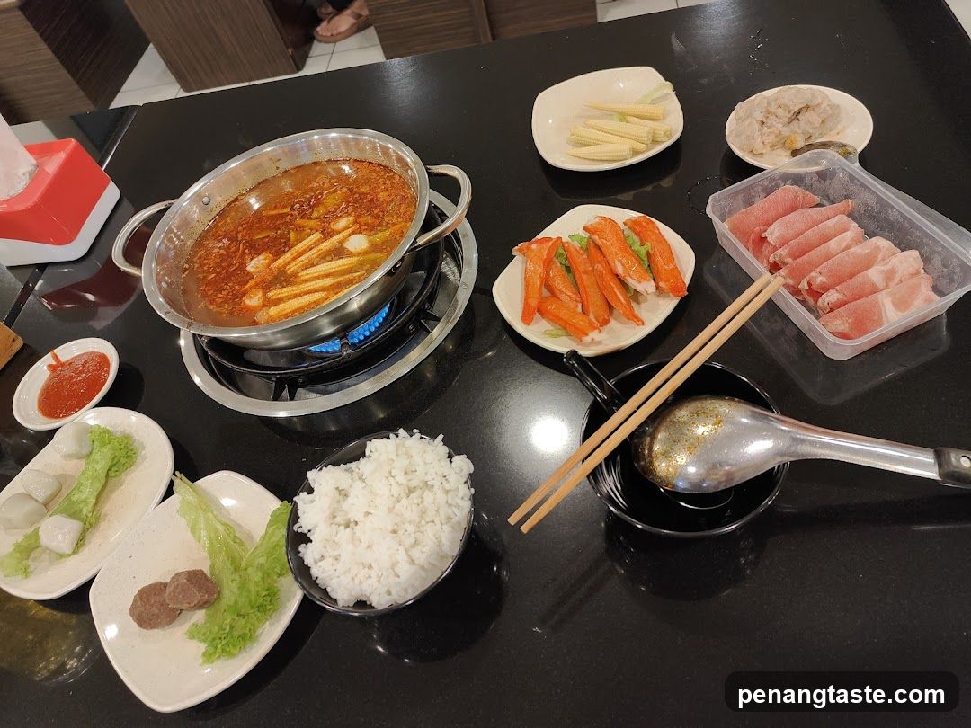 Hot Pot Dining Setup