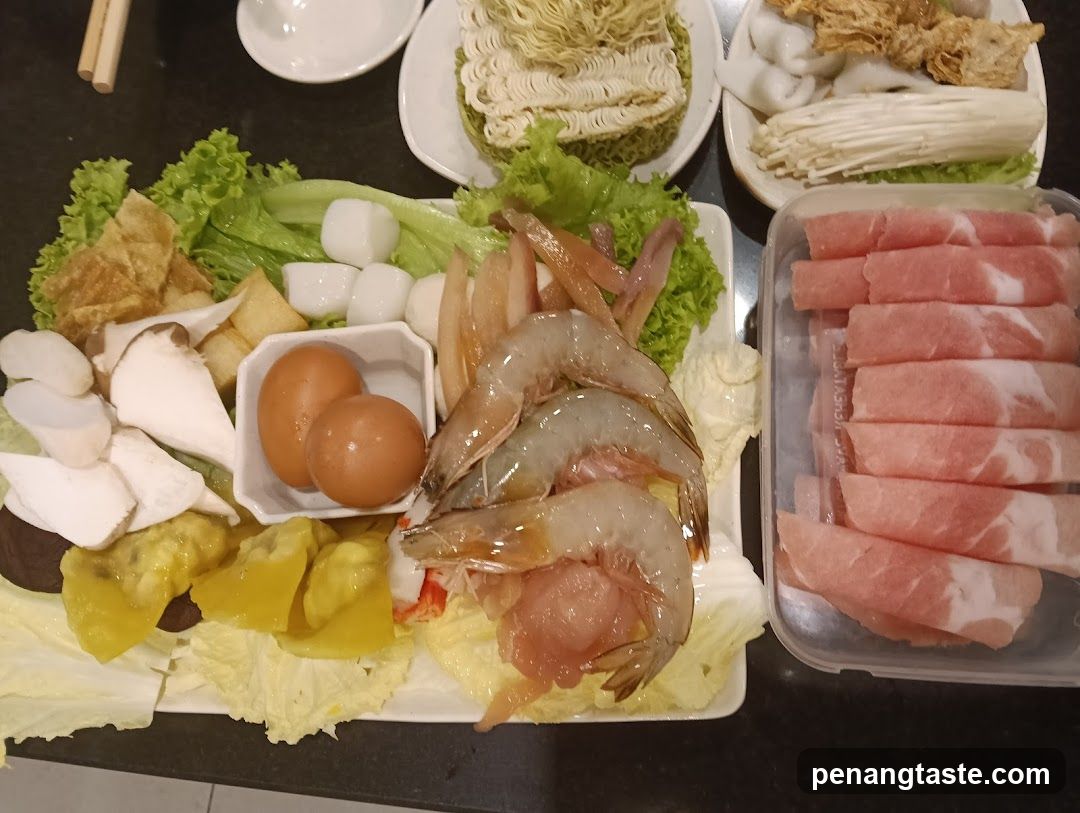Hot Pot Ingredients Display