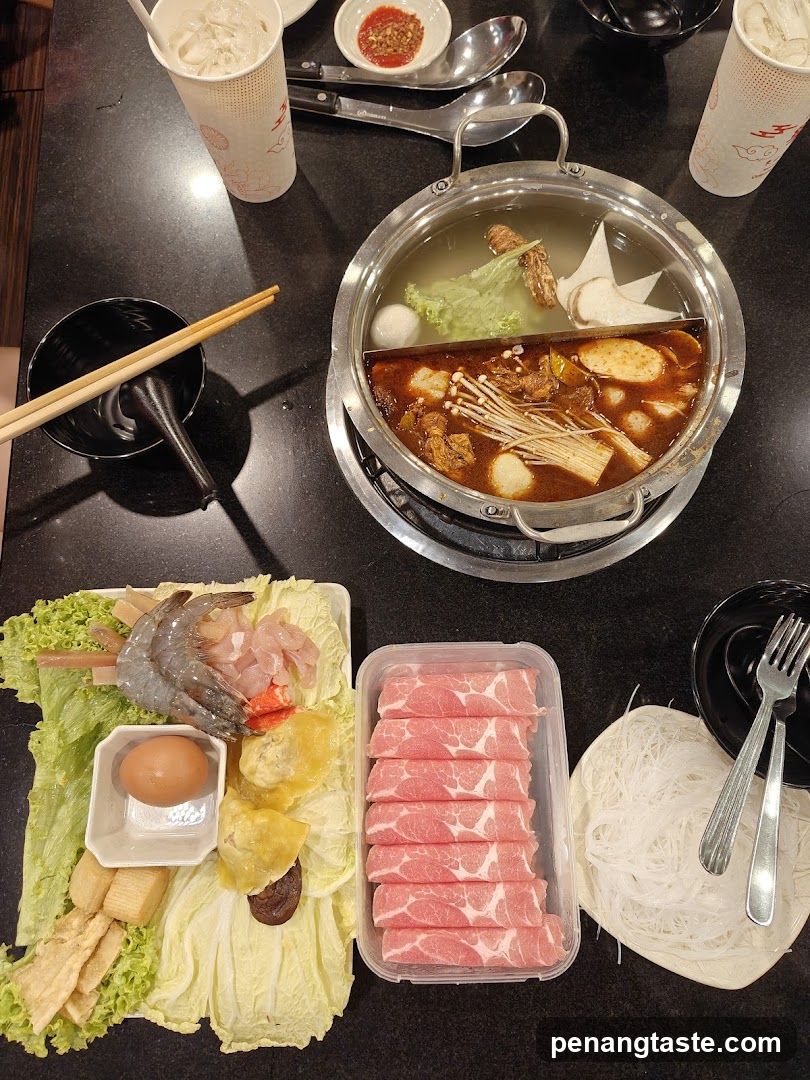 Hot Pot Dining Setup