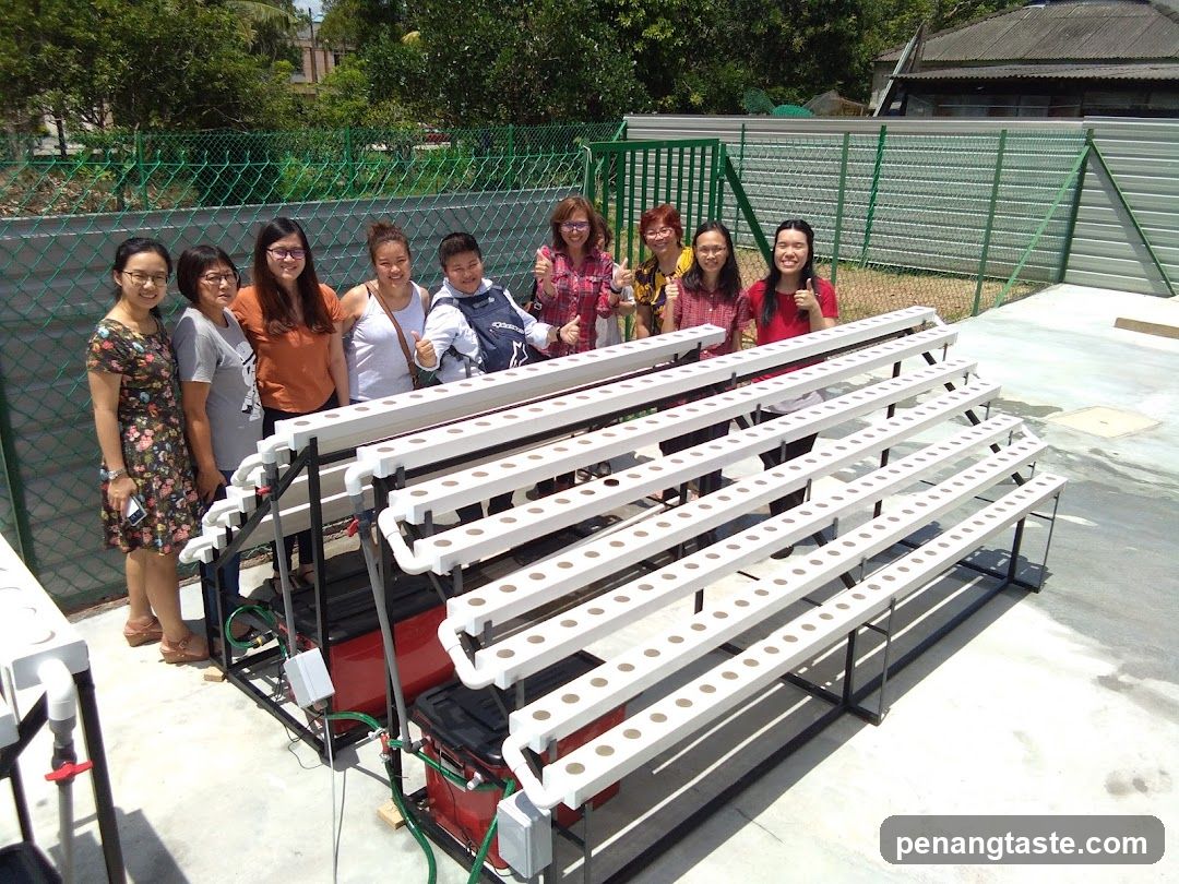 Group Photo with Hydroponic Setup