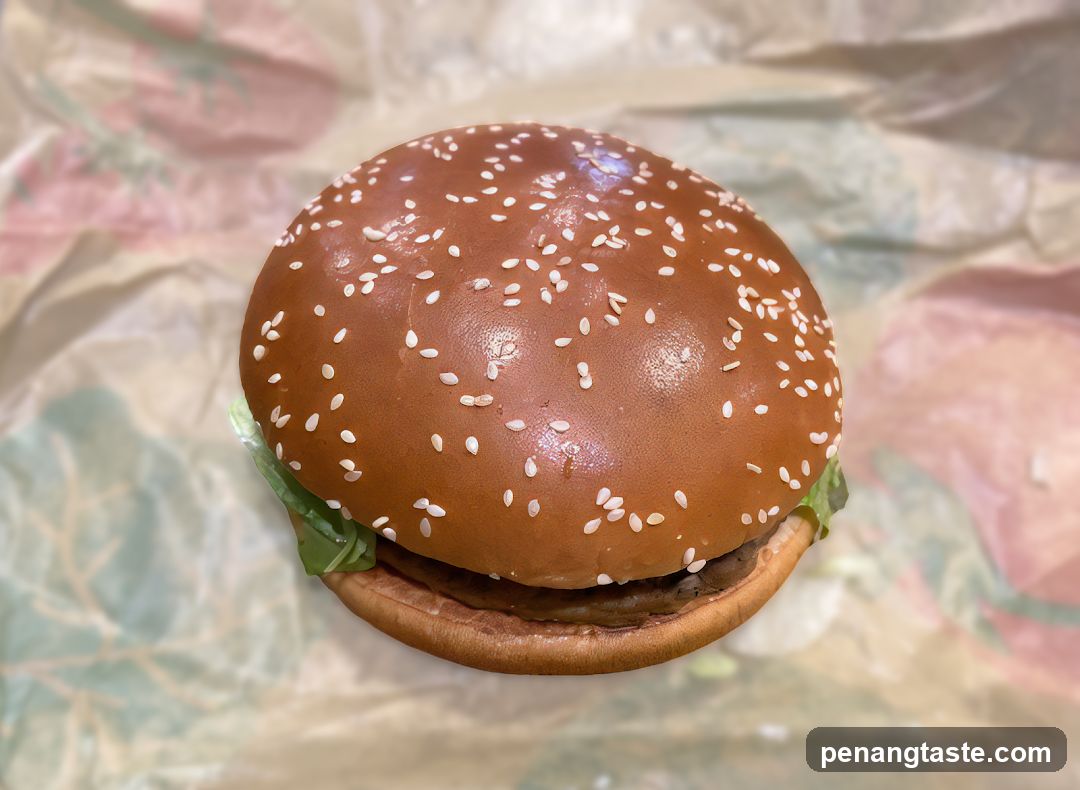 Hamburger on paper wrapper