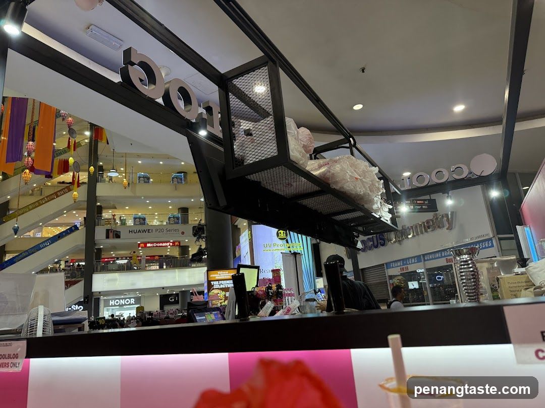 Interior of multi-level shopping mall