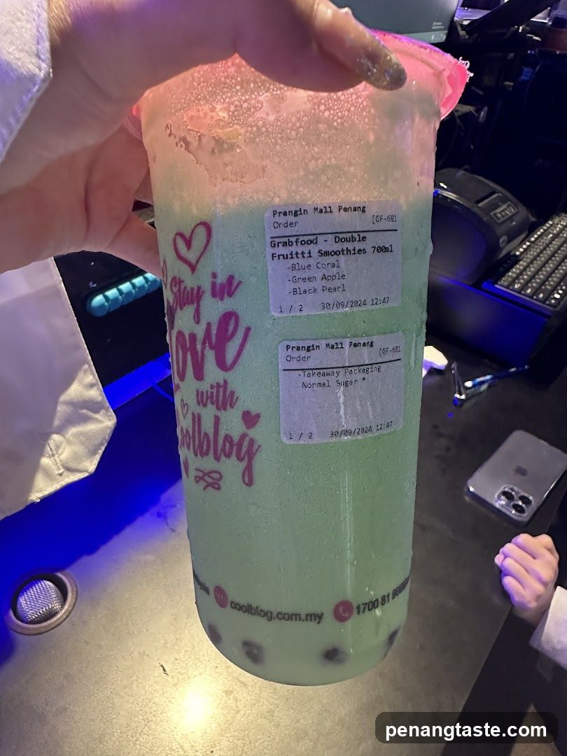 Boba Drink Order at Prangin Mall Penang