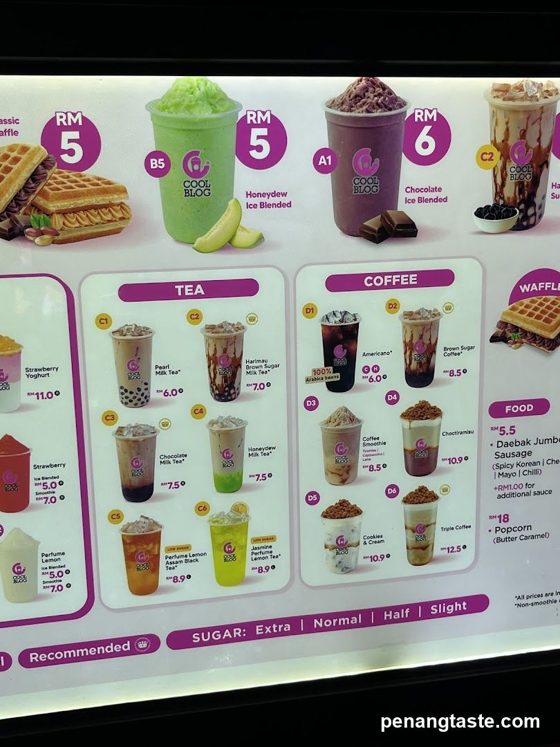 Cool Blog Menu Board
