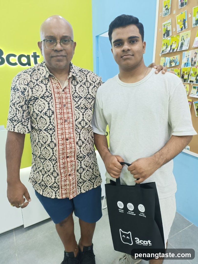 Two individuals at a retail location