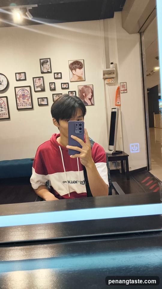 Mirror selfie in interior space