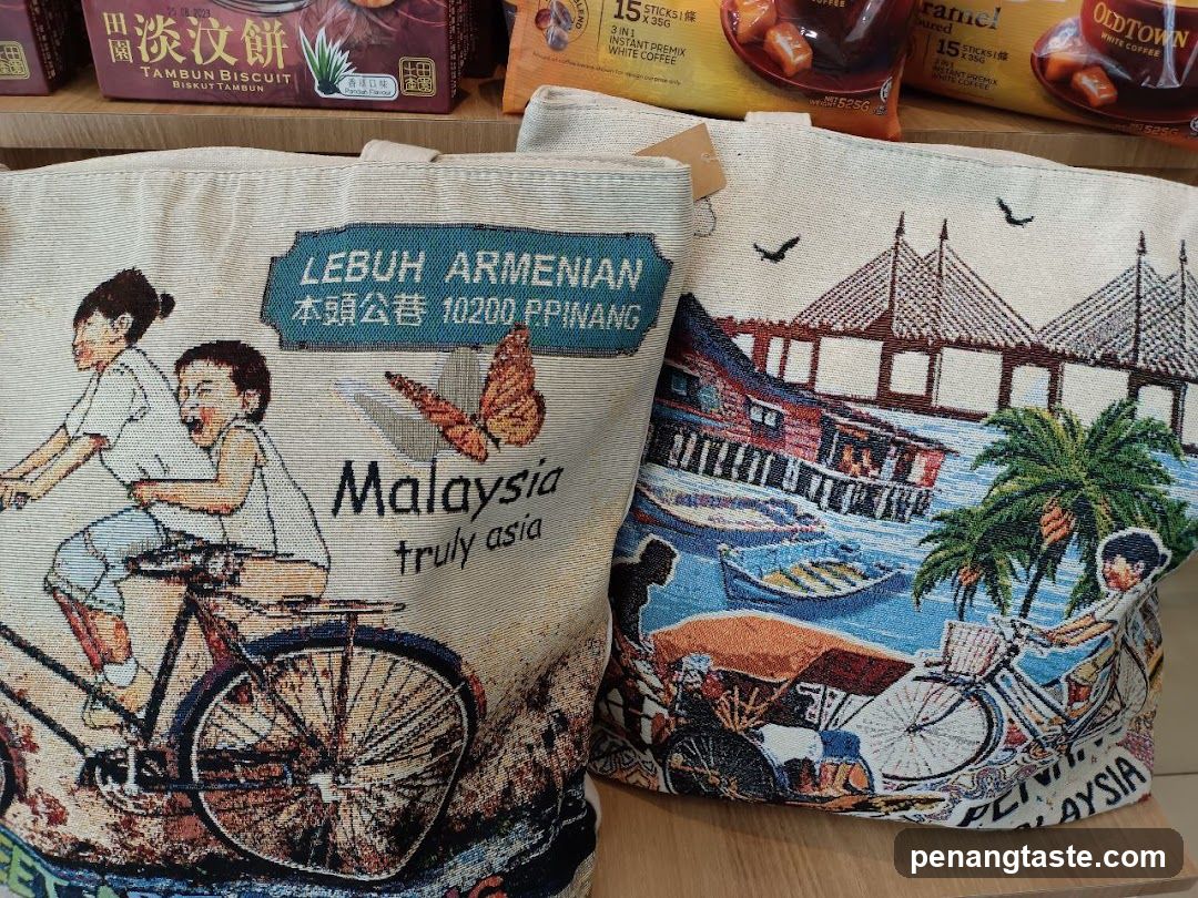 Tote bags with Malaysian-themed designs