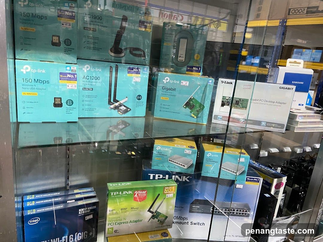 Store Display of Networking Equipment