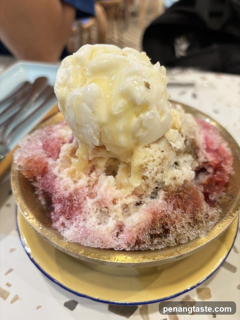 Shaved Ice Dessert with Ice Cream