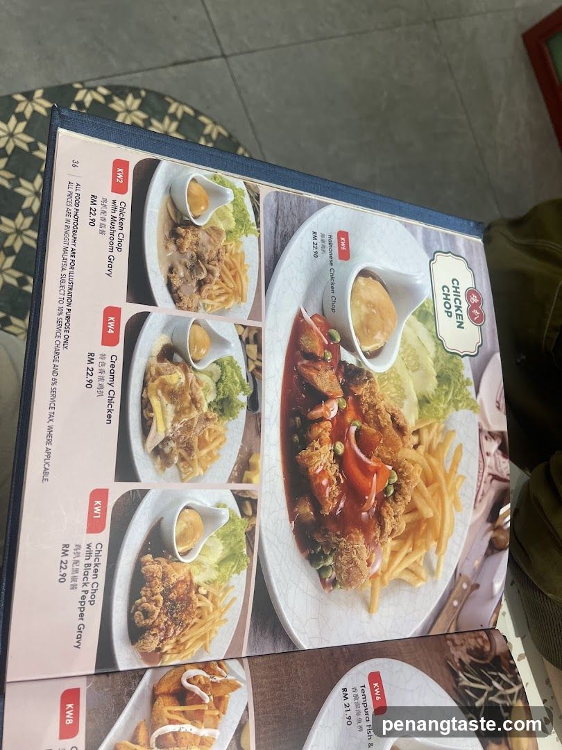 Chicken Chop Menu