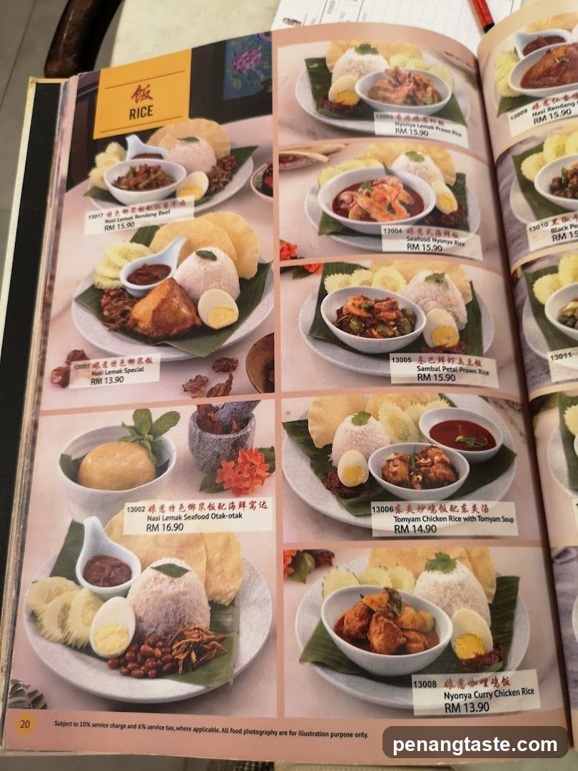 Rice Menu