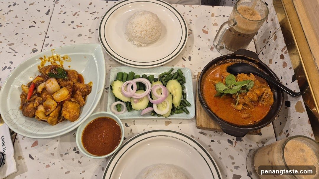 Table with Malaysian Food