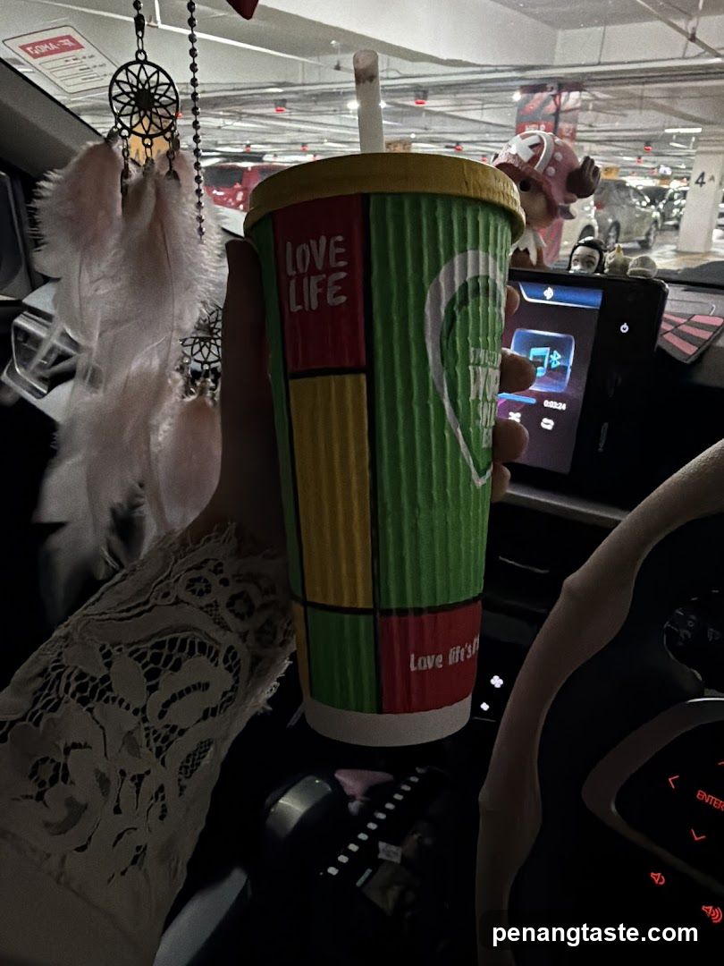Cup with "Love Life" branding