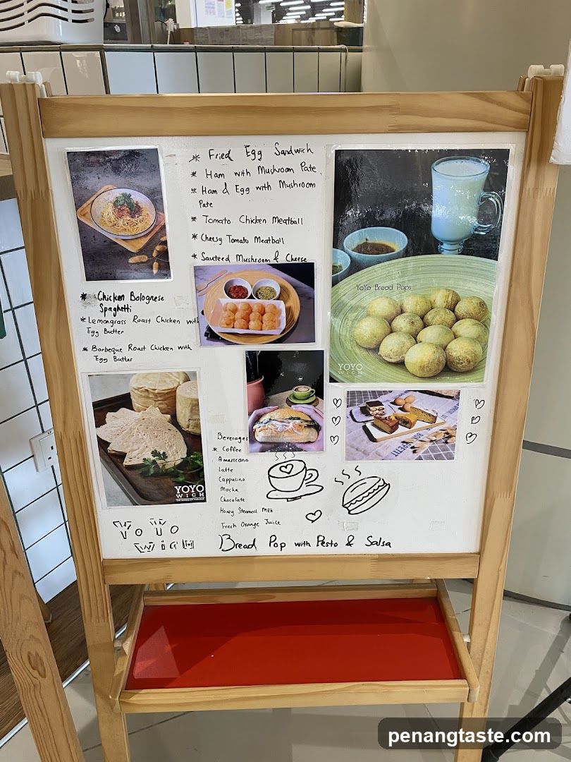 Menu Board with Food Photos