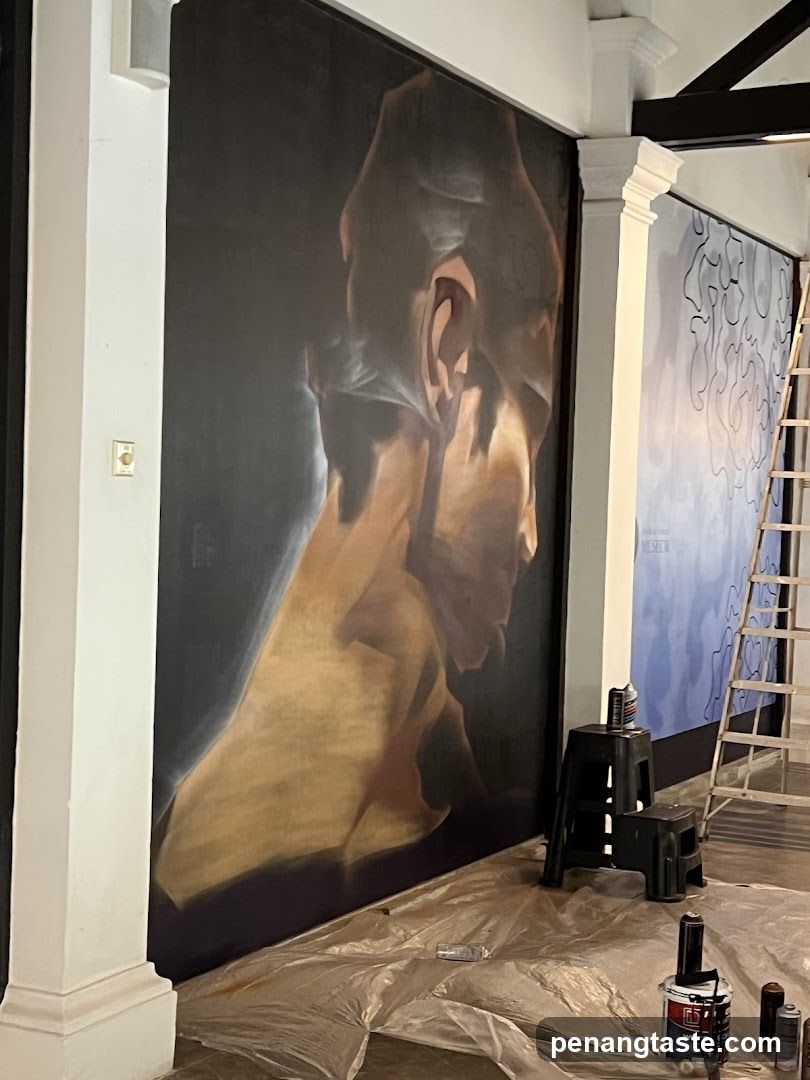 Mural painting in progress