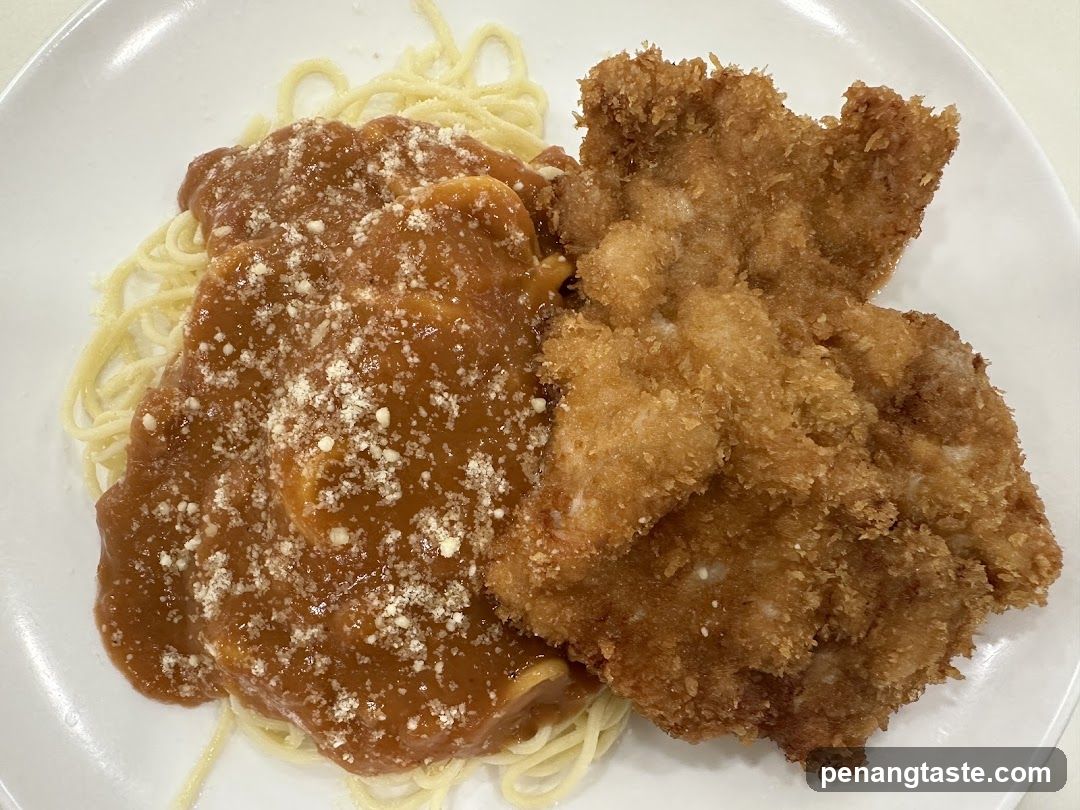 Katsu and Pasta Dish